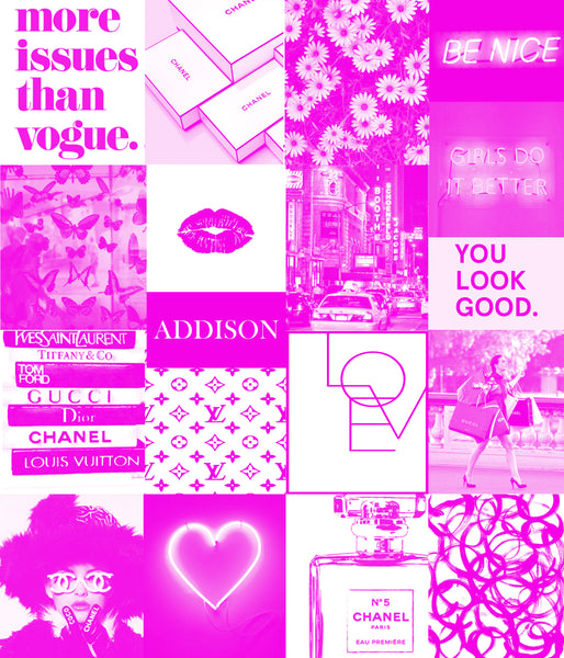 Pink and white Louis Vuitton  Wallpaper, Picture collage wall